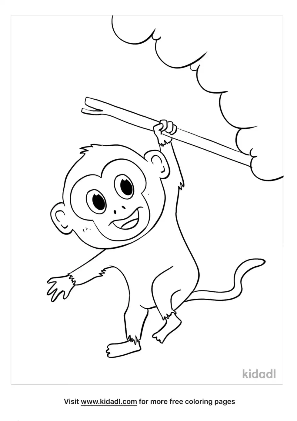 Capuchin Monkey Coloring Page