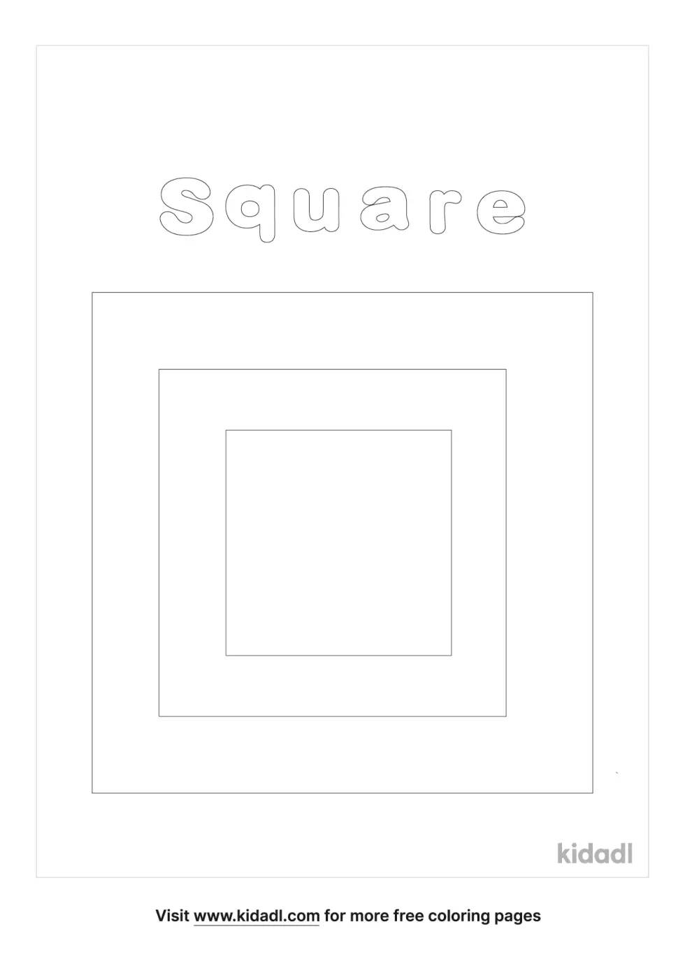 Page Square Coloring Page