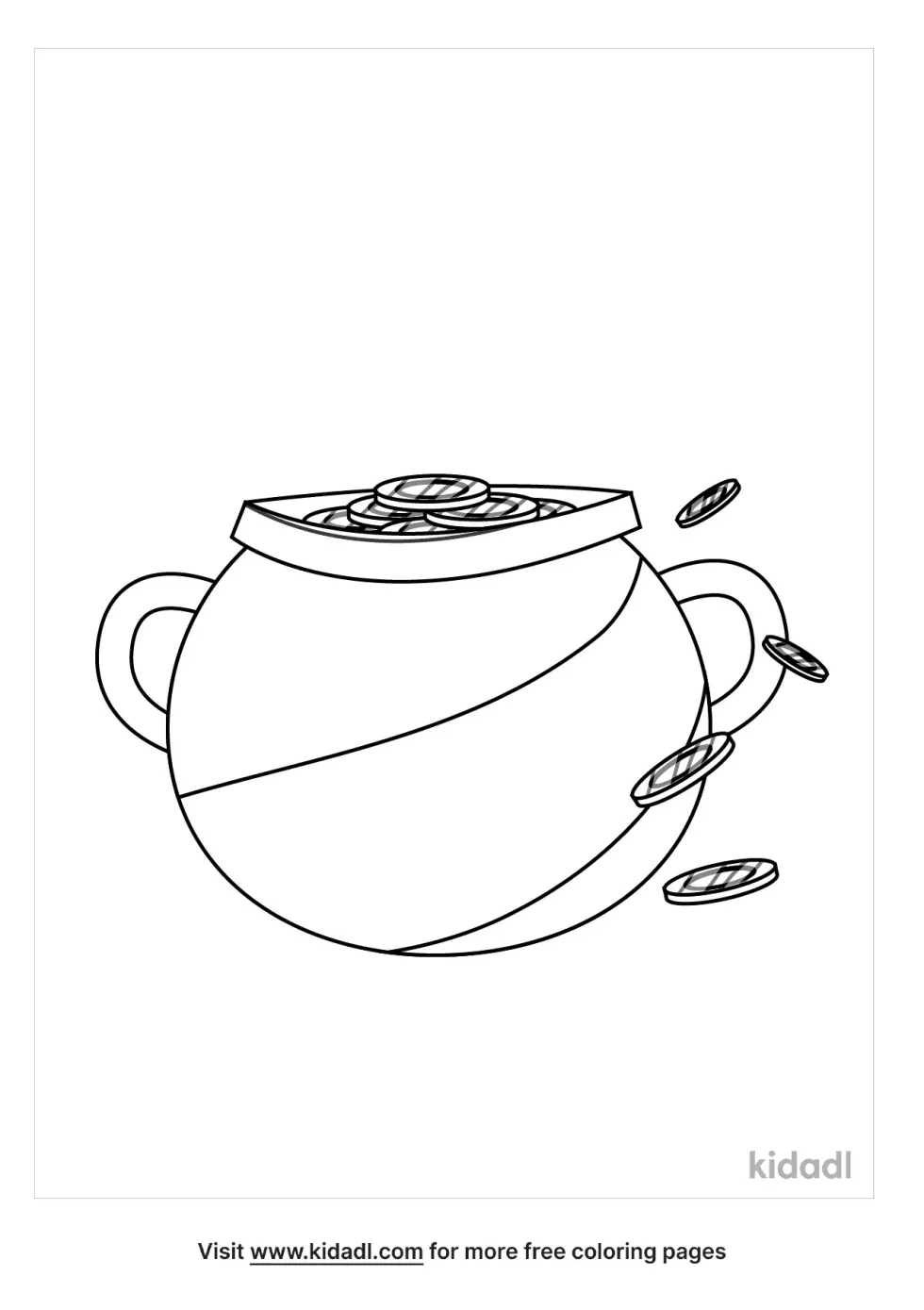 Pot Of Gold Coloring Page