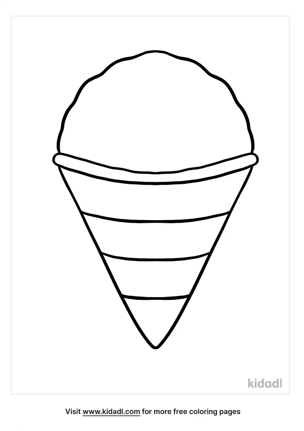 Snow Cone Coloring Page