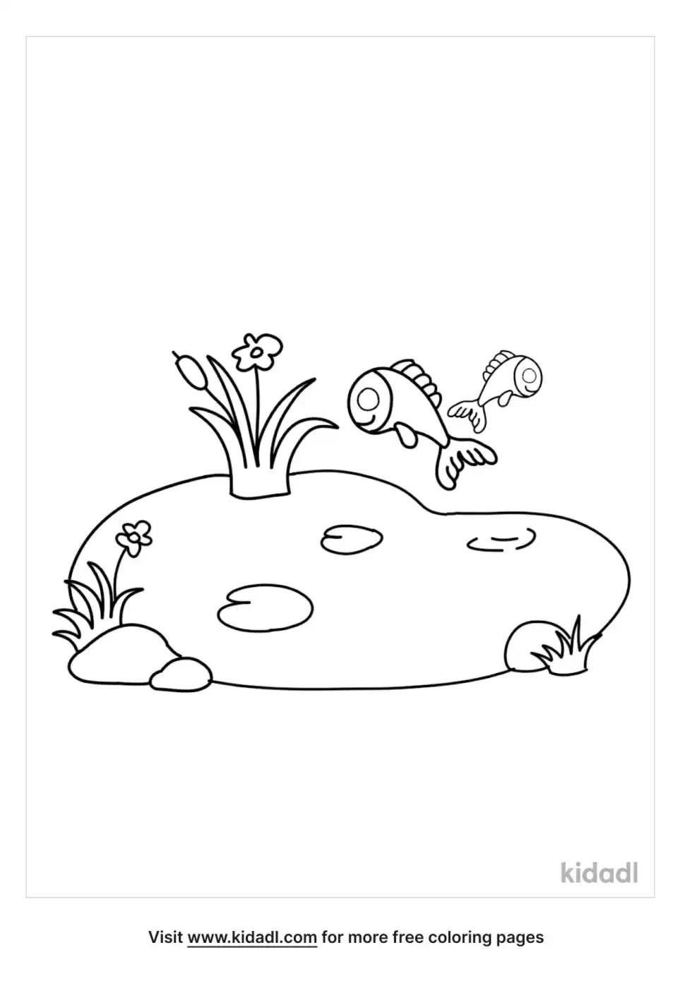 Pond Coloring Page