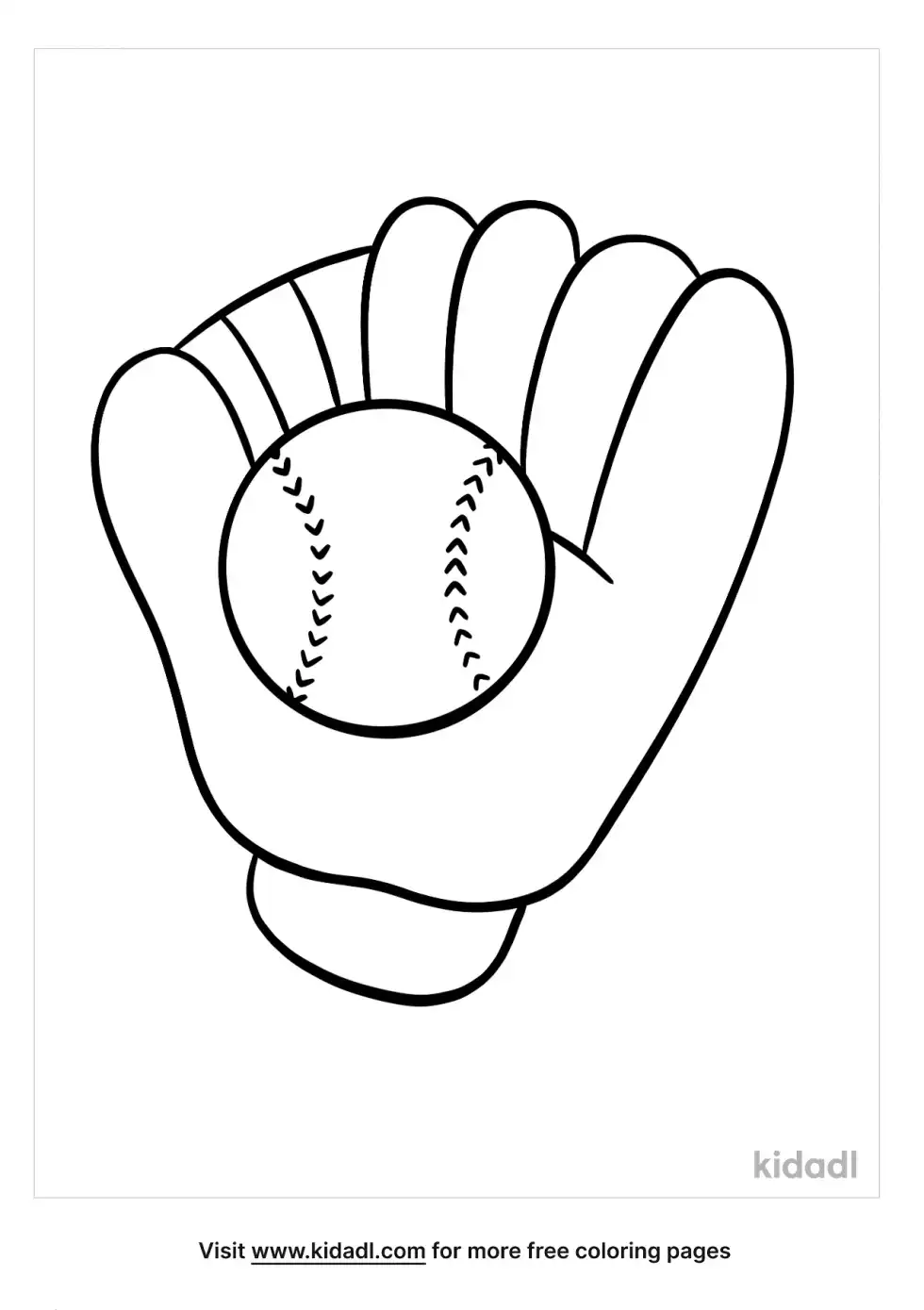 Softball Coloring Page