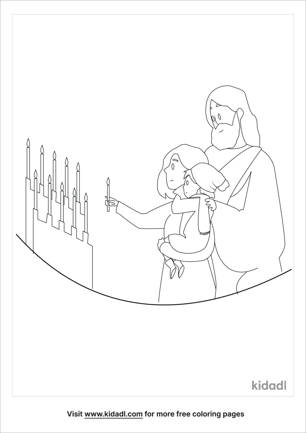 Prophet And Child Coloring Page