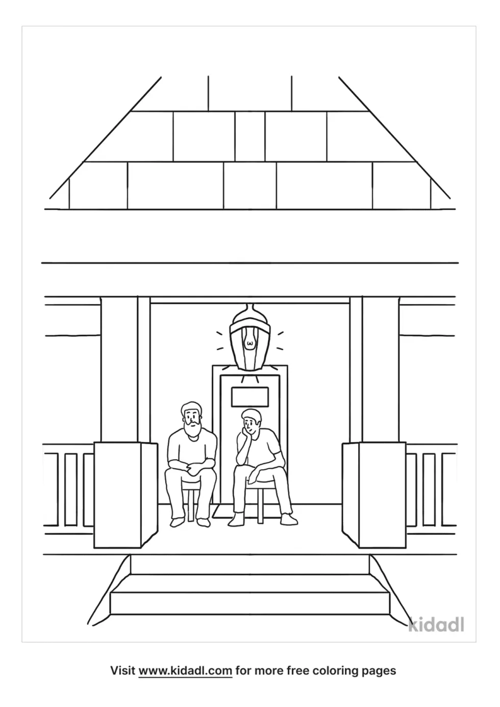 Porch Light Coloring Page