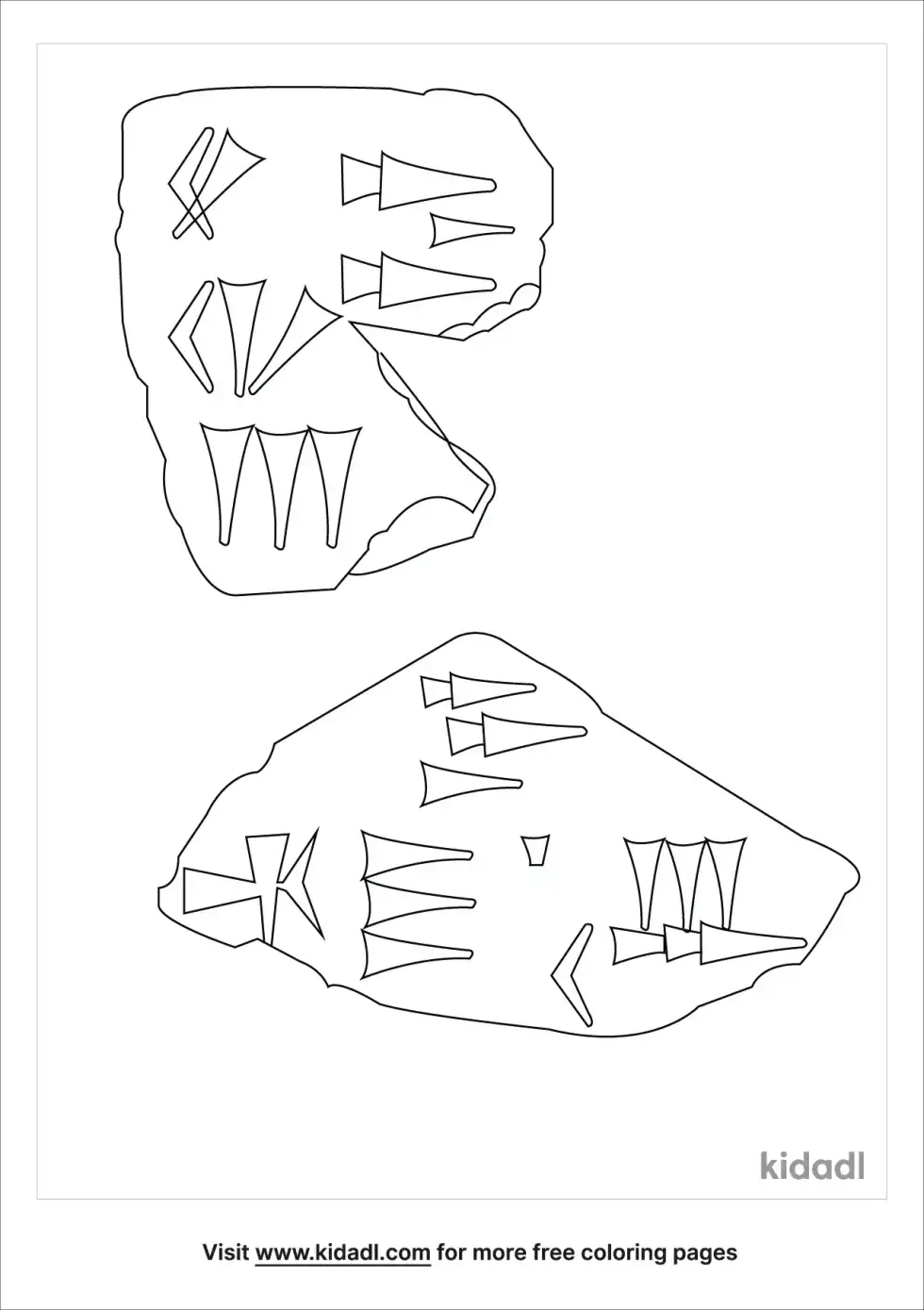 Cuneiform Tablet Coloring Page