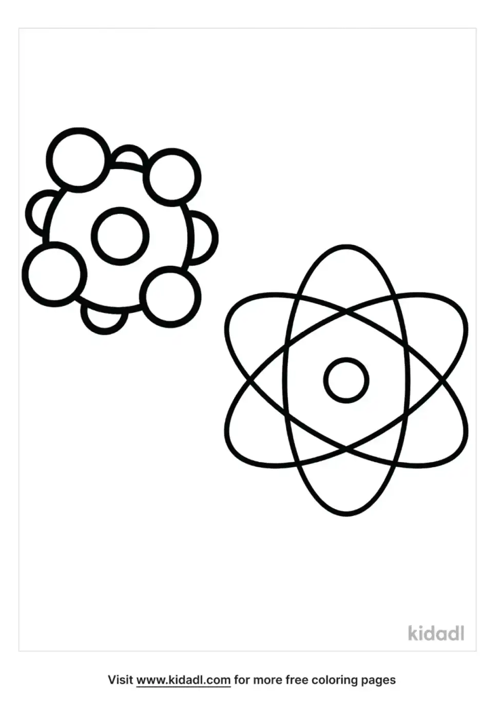 Molecules For Kids Coloring Page