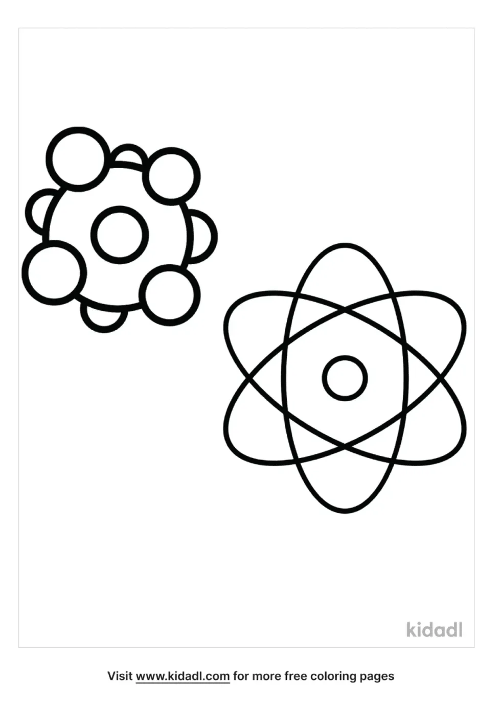 Molecules For Kids Coloring Page | Kidadl