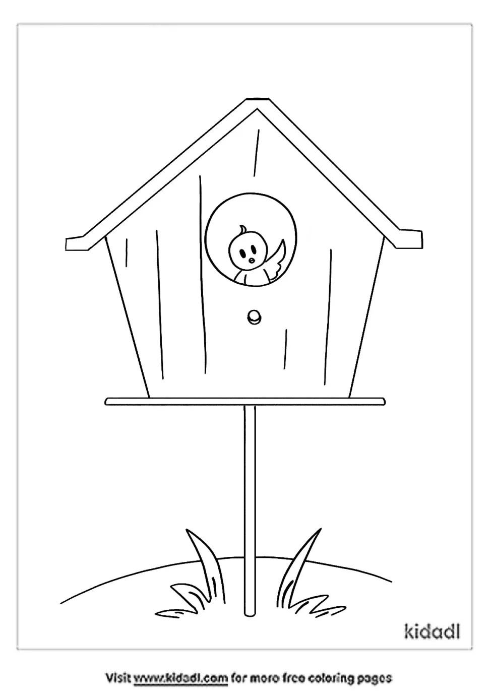 Birdhouse Coloring Page