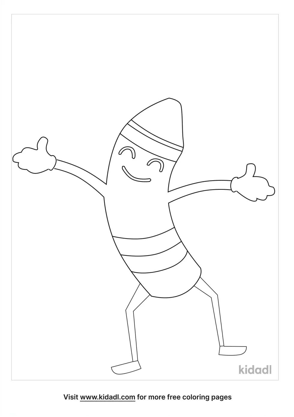 Crayon With Arms And Legs