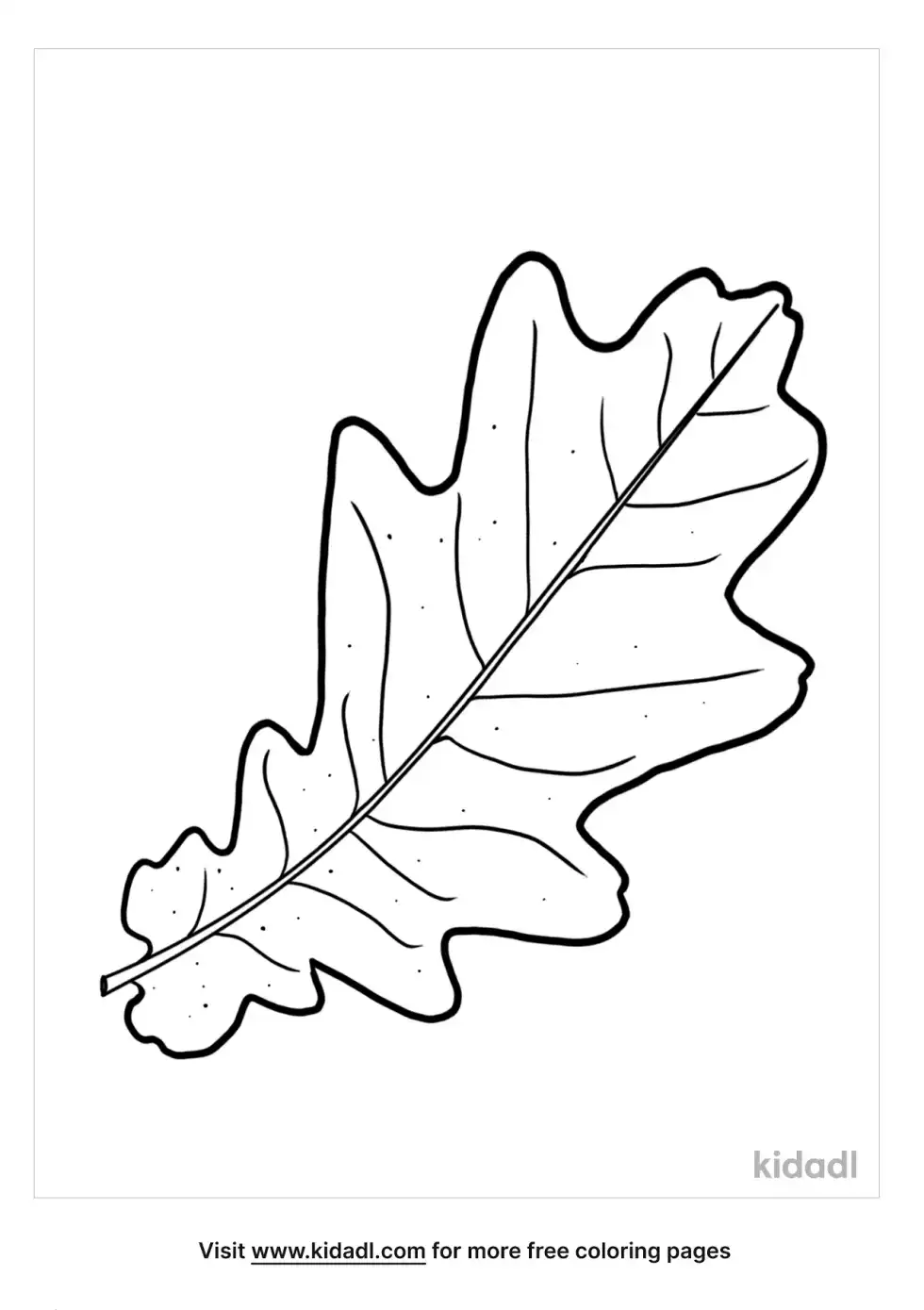 Oak Leaf Coloring Page
