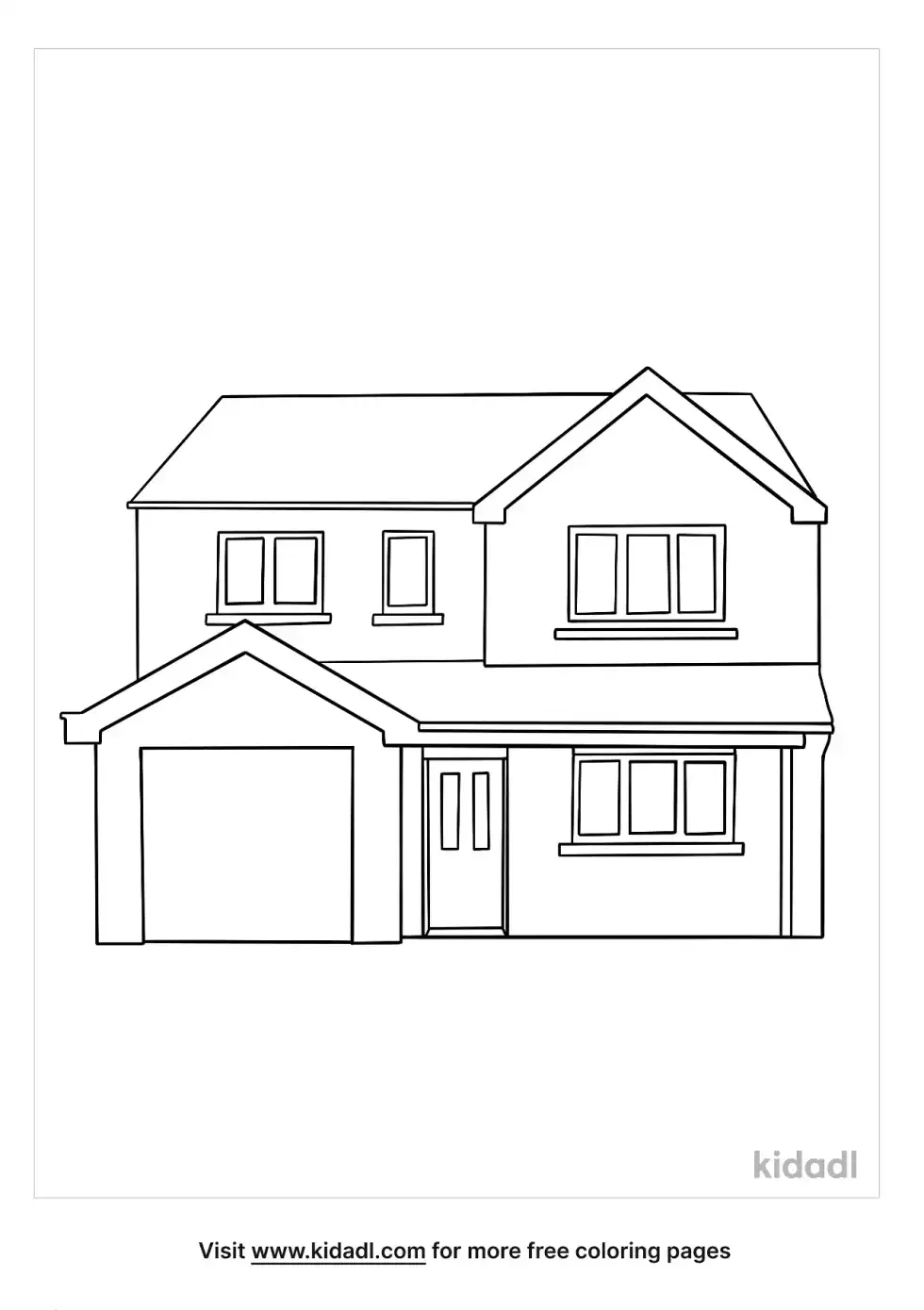 English Houses Coloring Page