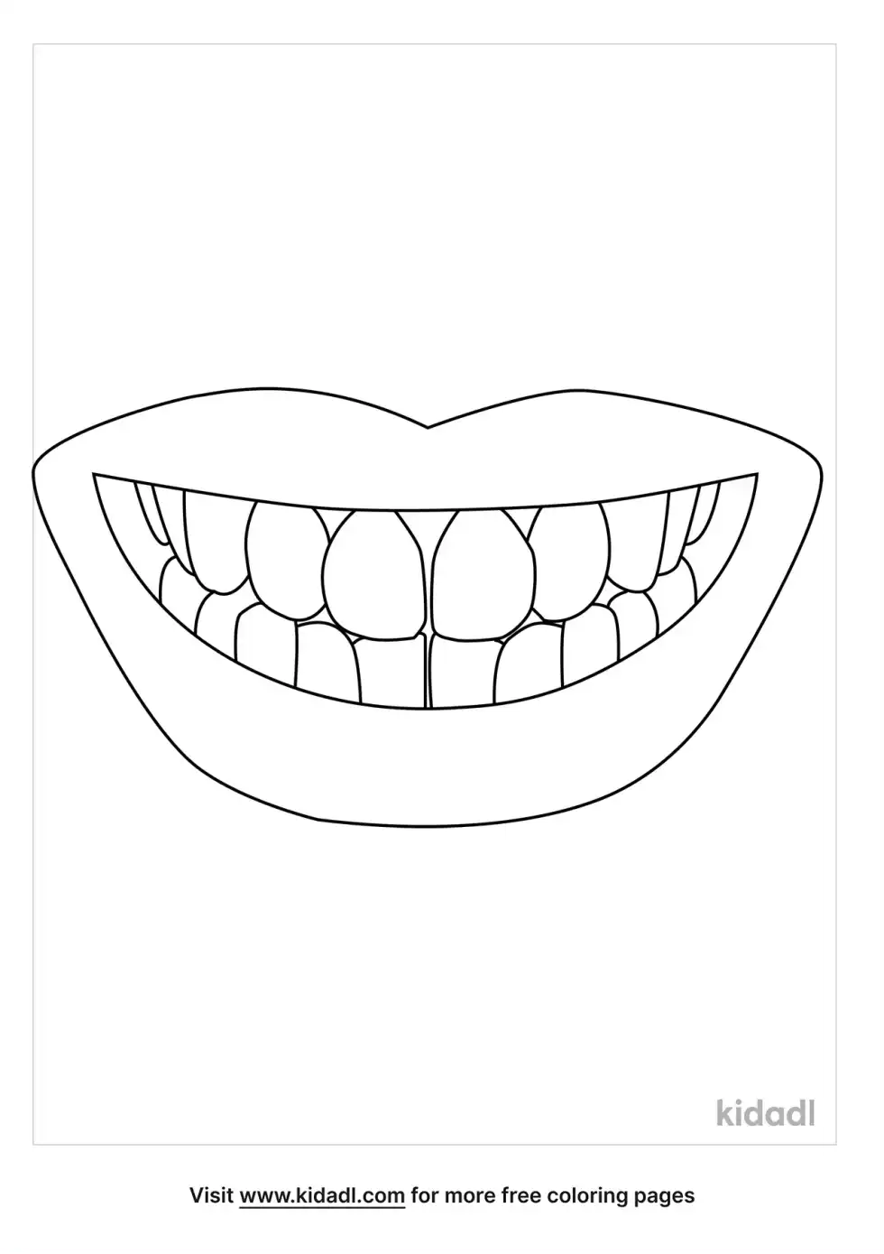 Teeth Color Page Coloring Page