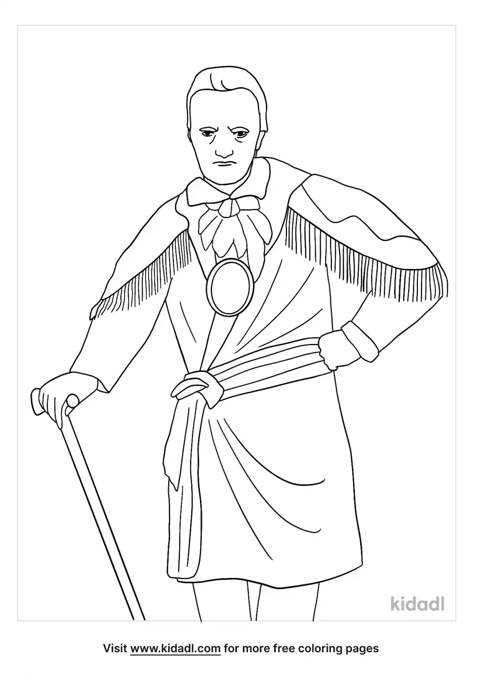Seneca Red Jacket Coloring Page