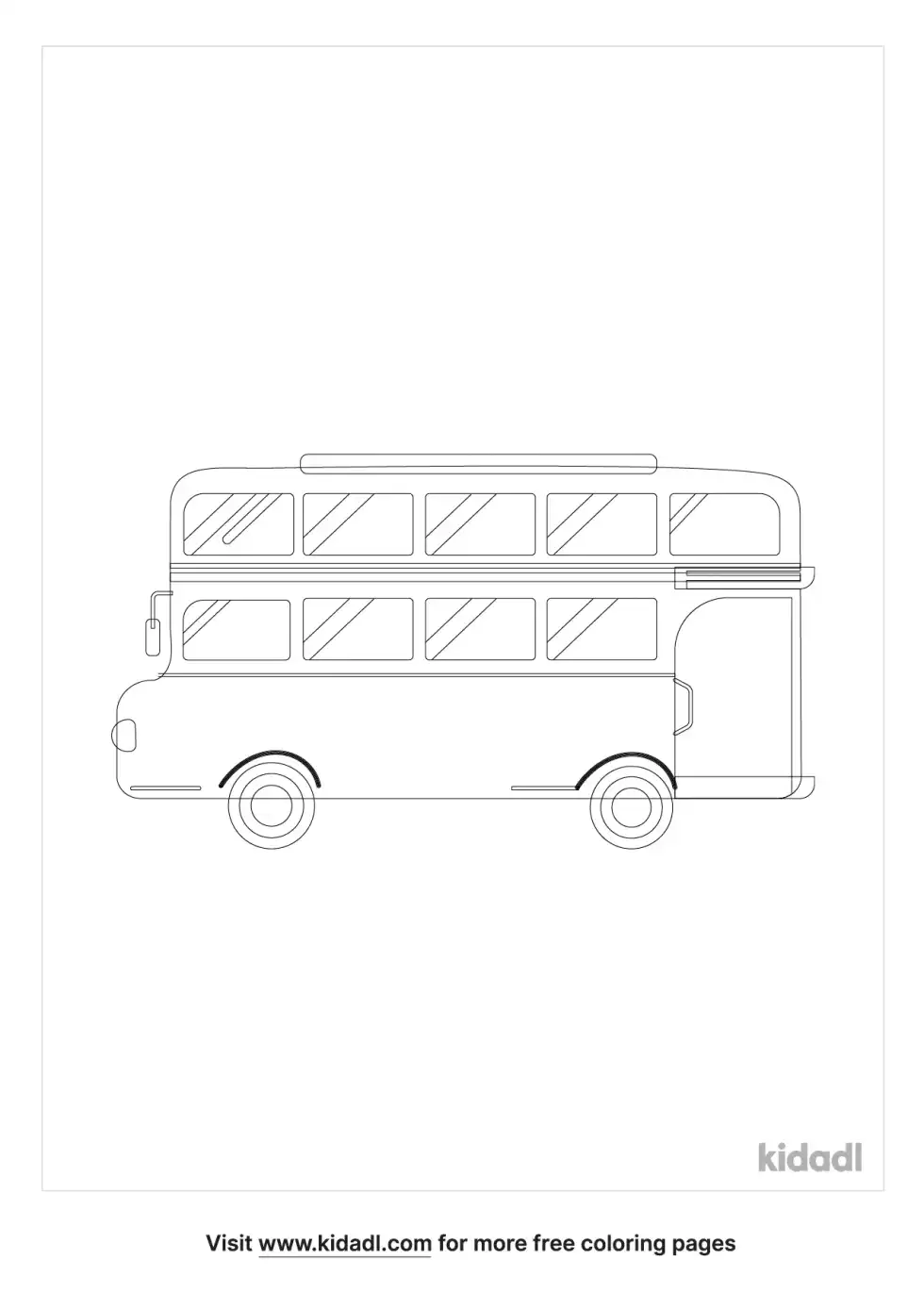 Double Decker Bus Coloring Page