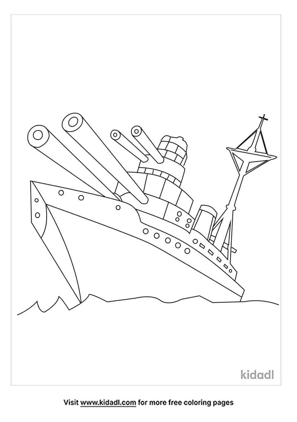 Battleship Coloring Page | Kidadl