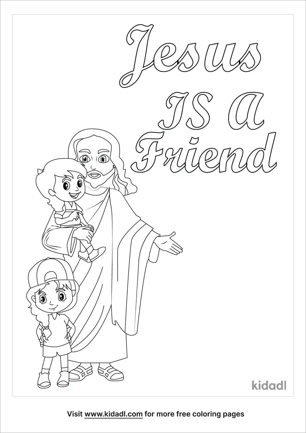 Jesus Is A Friend Coloring Page