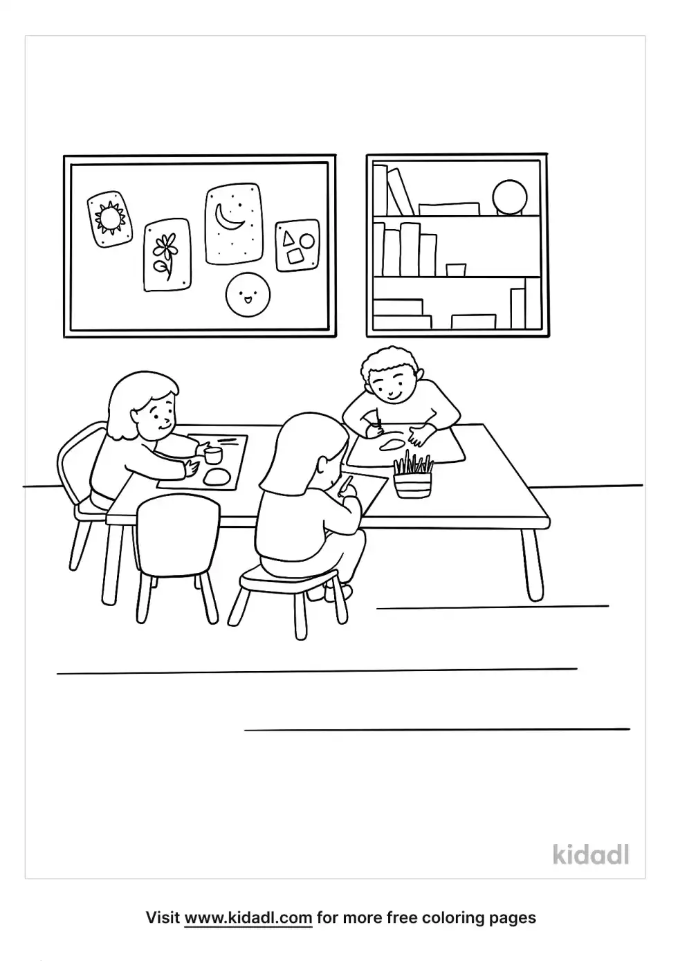 Art Classroom Coloring Page