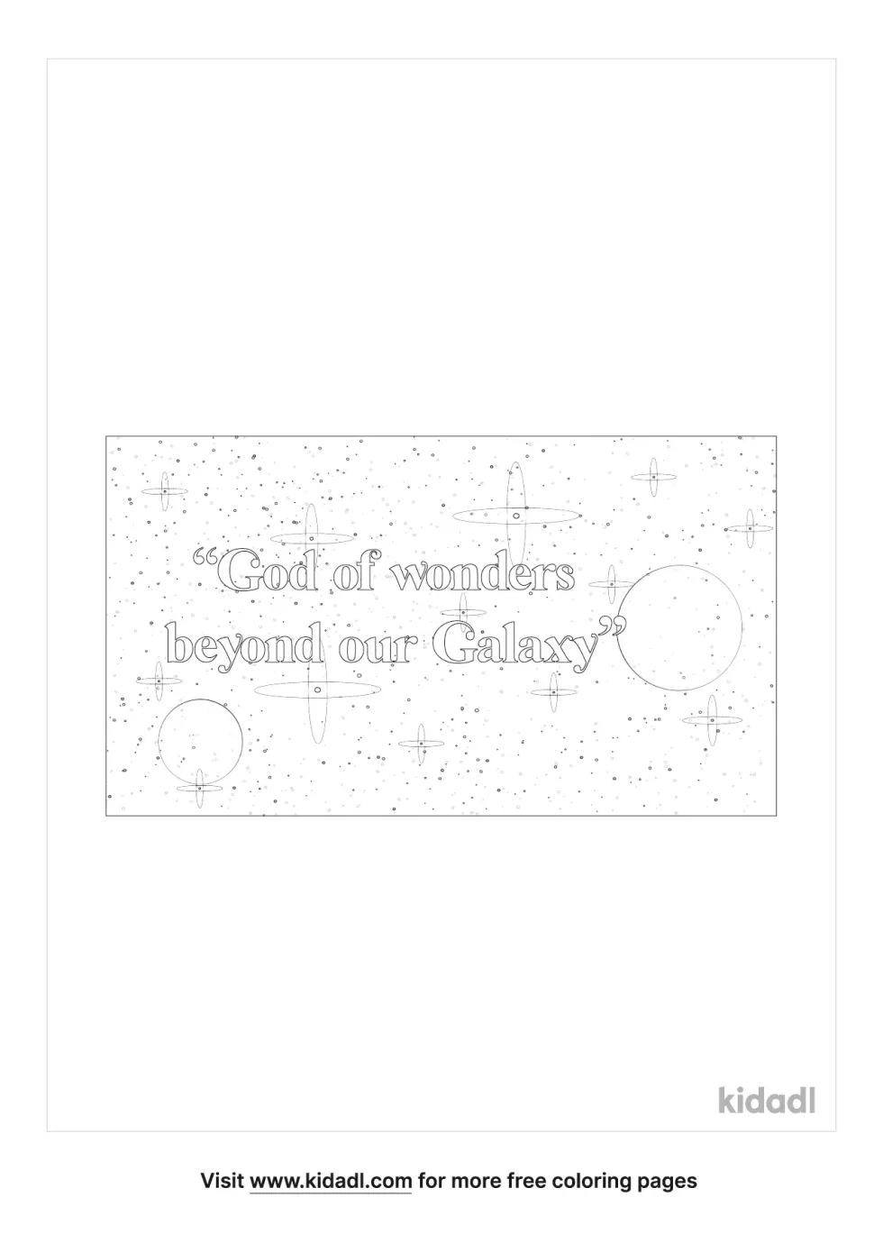 God Of Wonders Beyond Our Galaxy Coloring Page