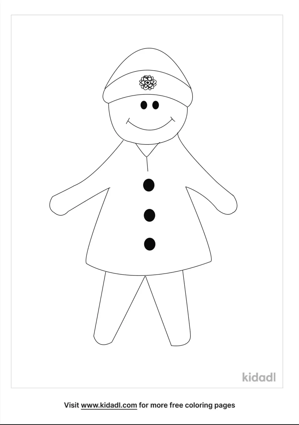 Gingerbread Girl Coloring Page