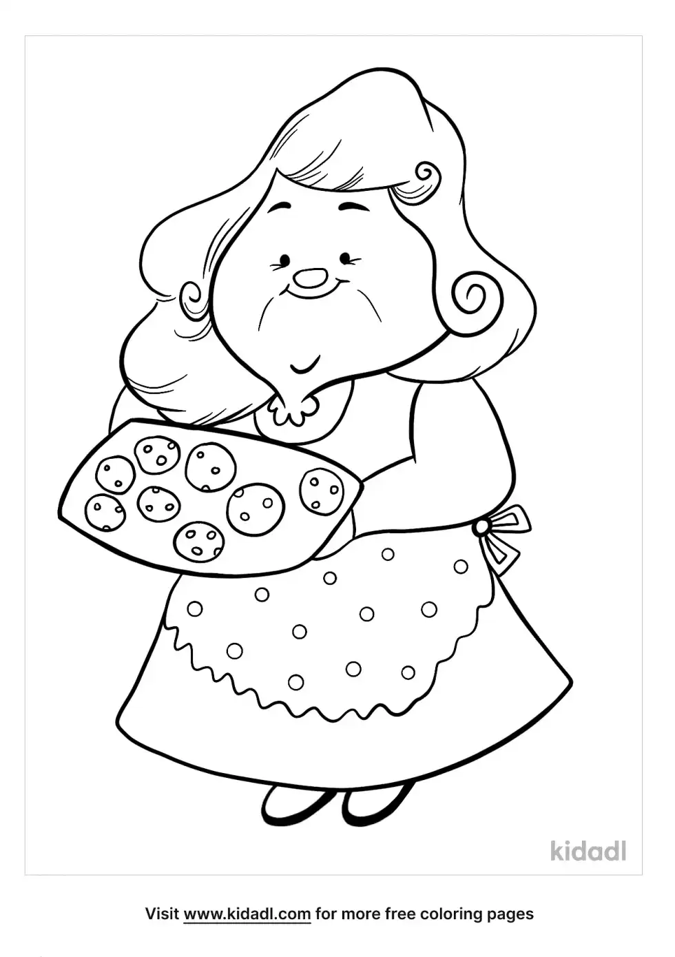 Old Lady Coloring Page