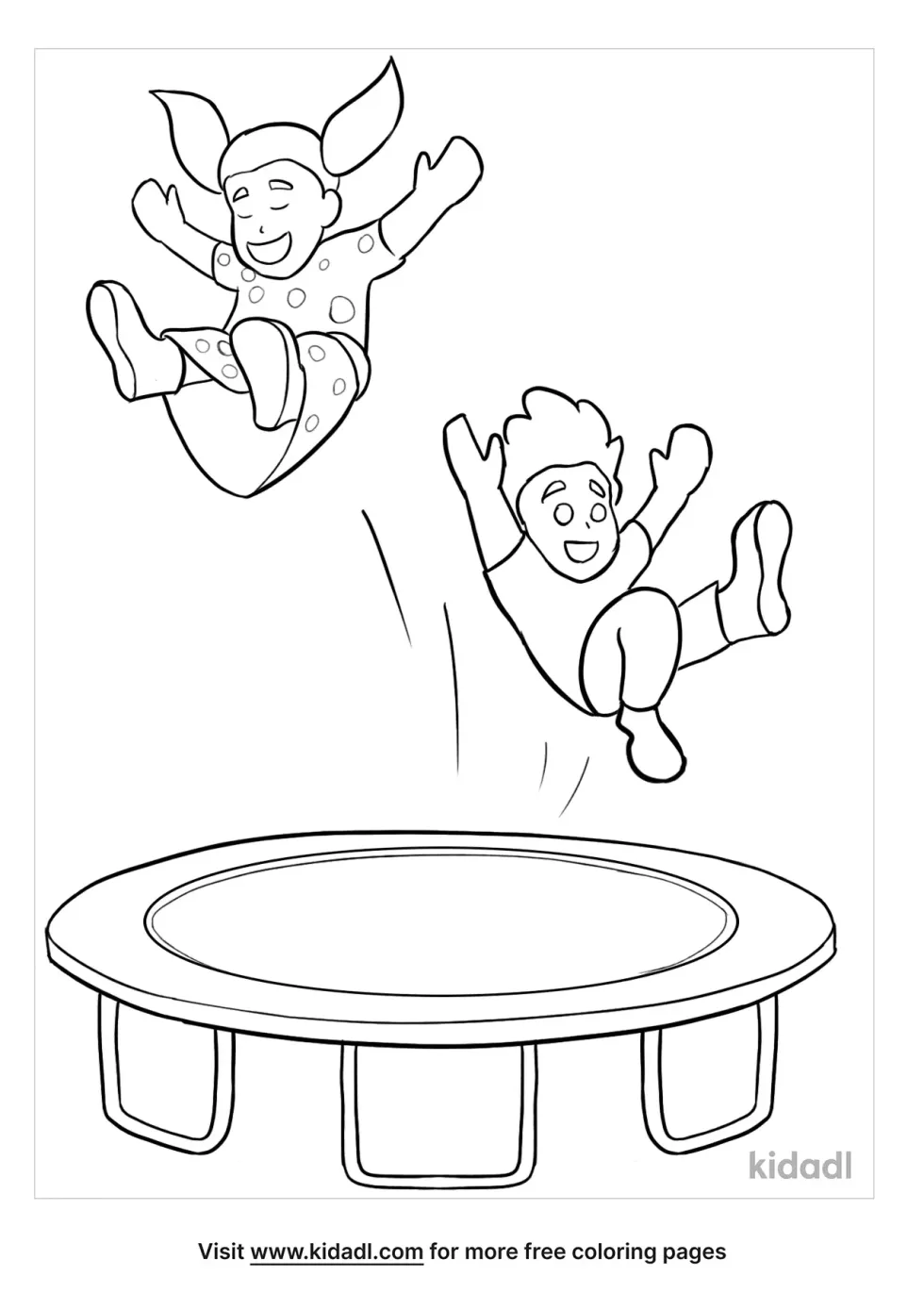 Children Playing Coloring Page