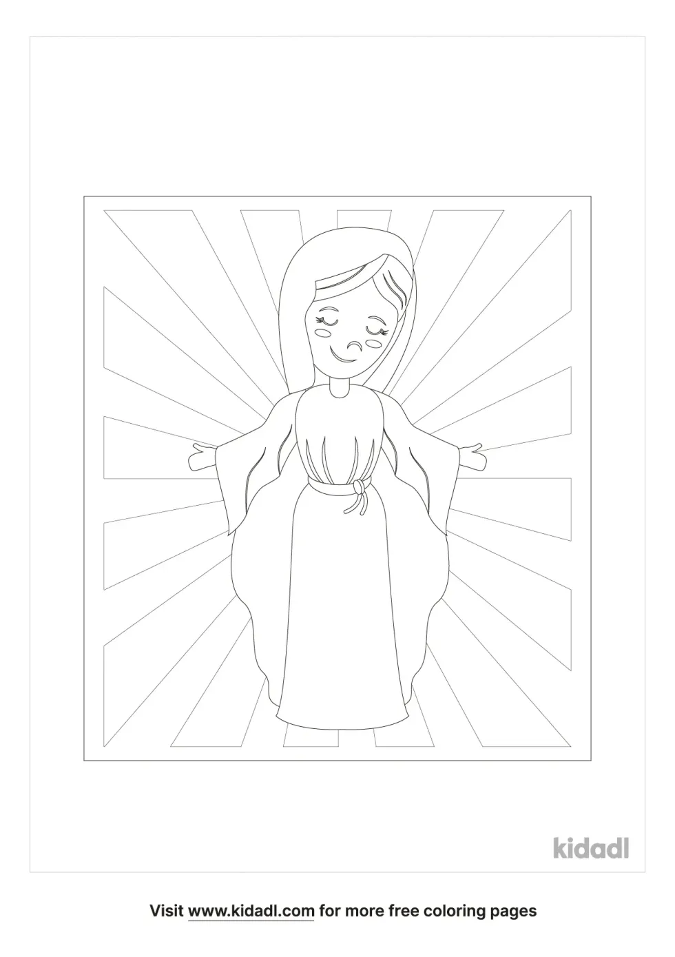 Goddess Mary Coloring Page