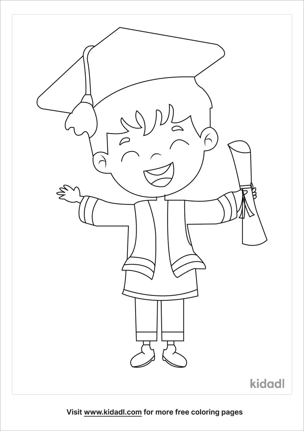 Graduation Certificate Coloring Page