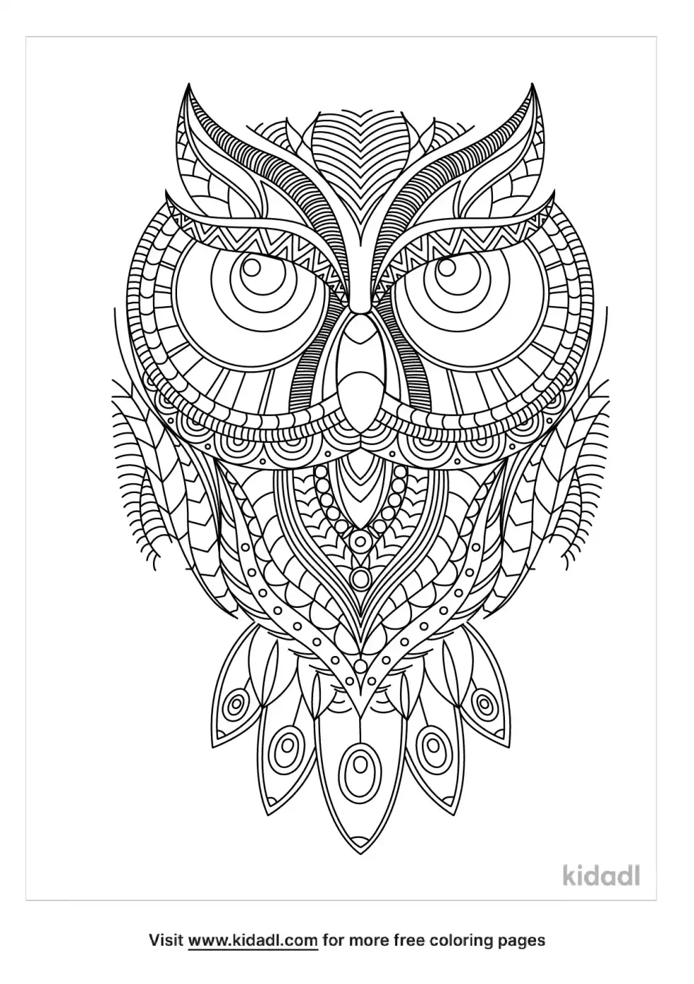 Celtic Owl Coloring Page