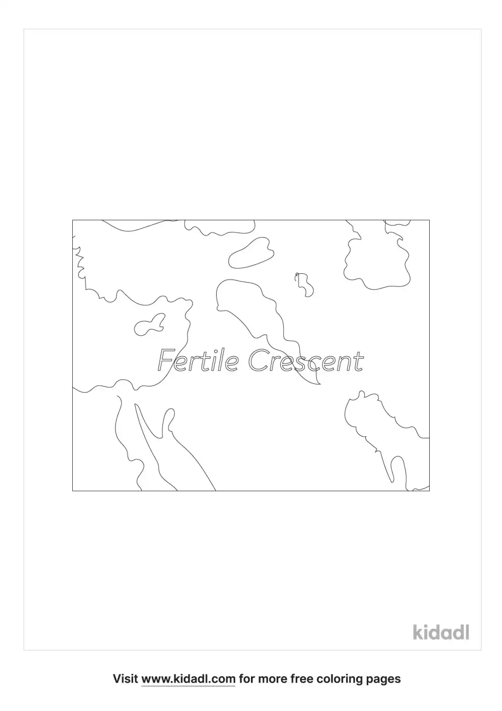 Fertile Crescent Map Coloring Page