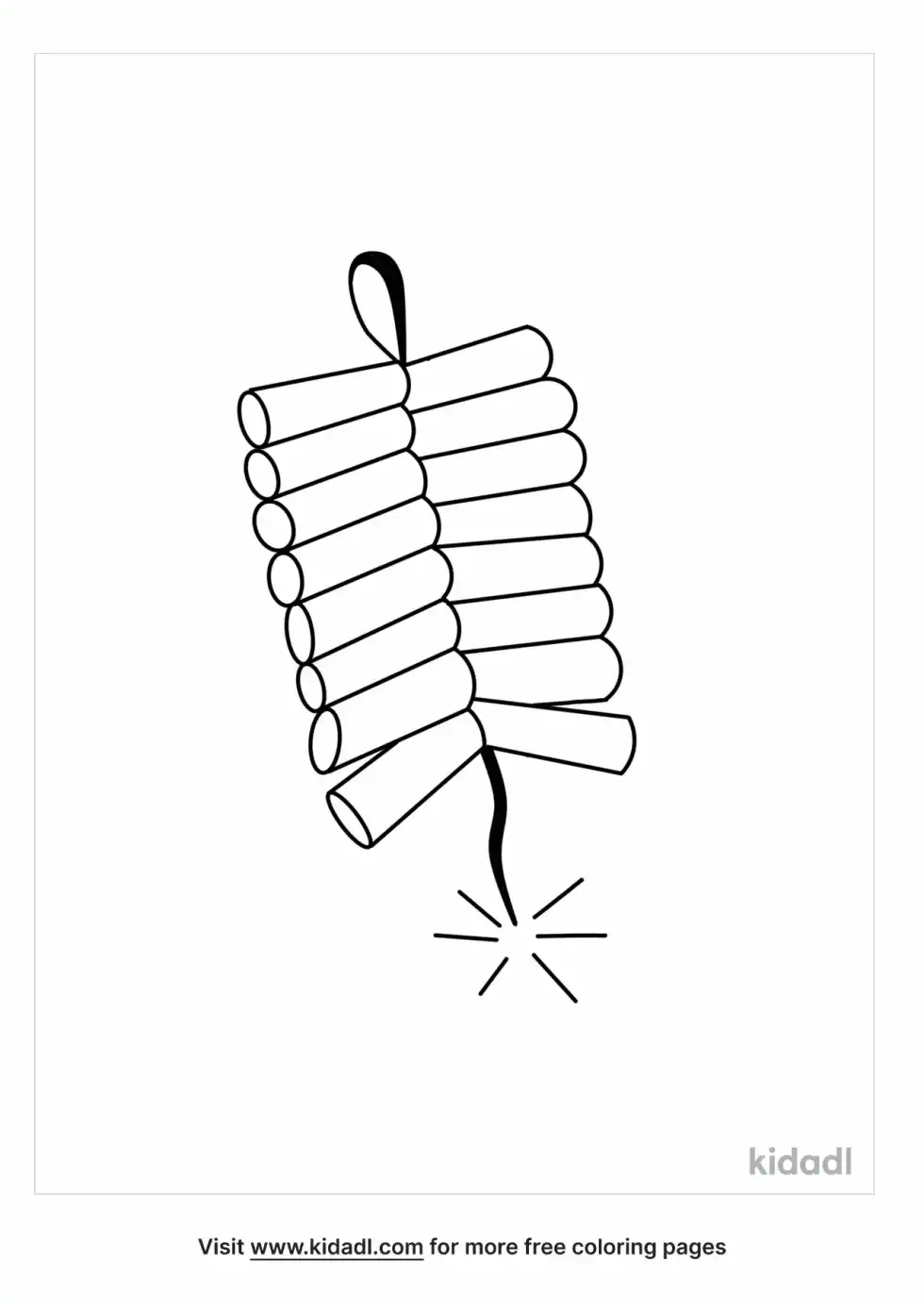 Firecracker Coloring Page