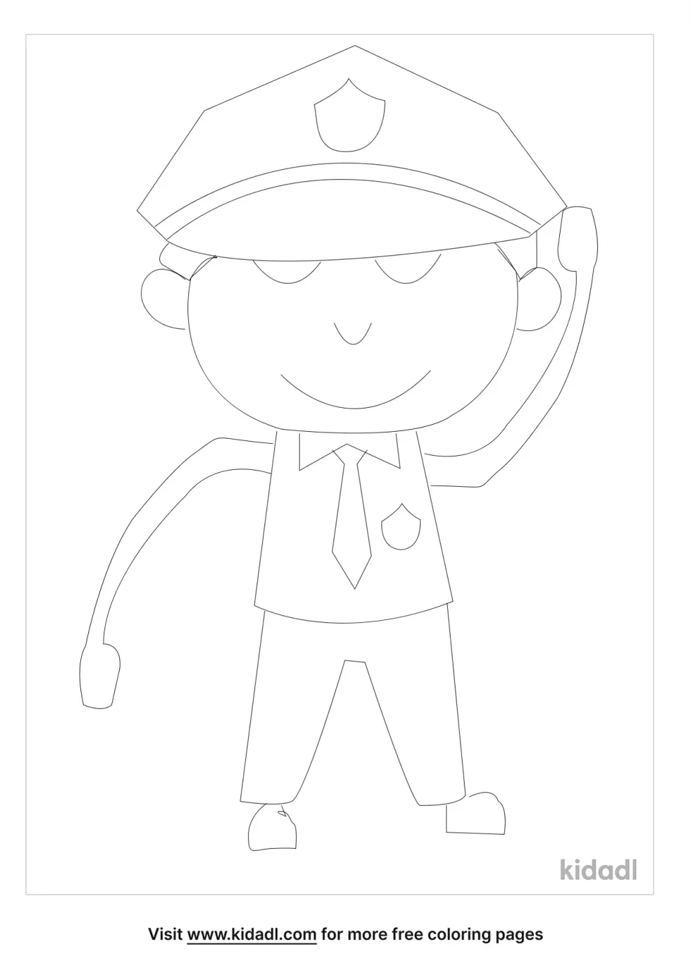 Policeman Coloring Page | Kidadl