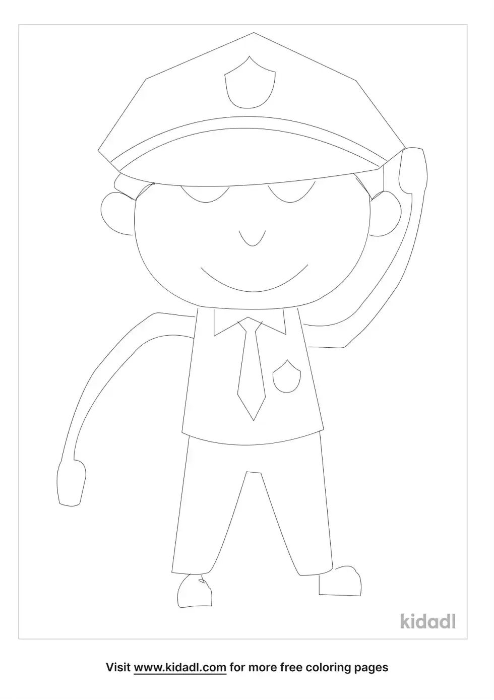 Policeman Coloring Page