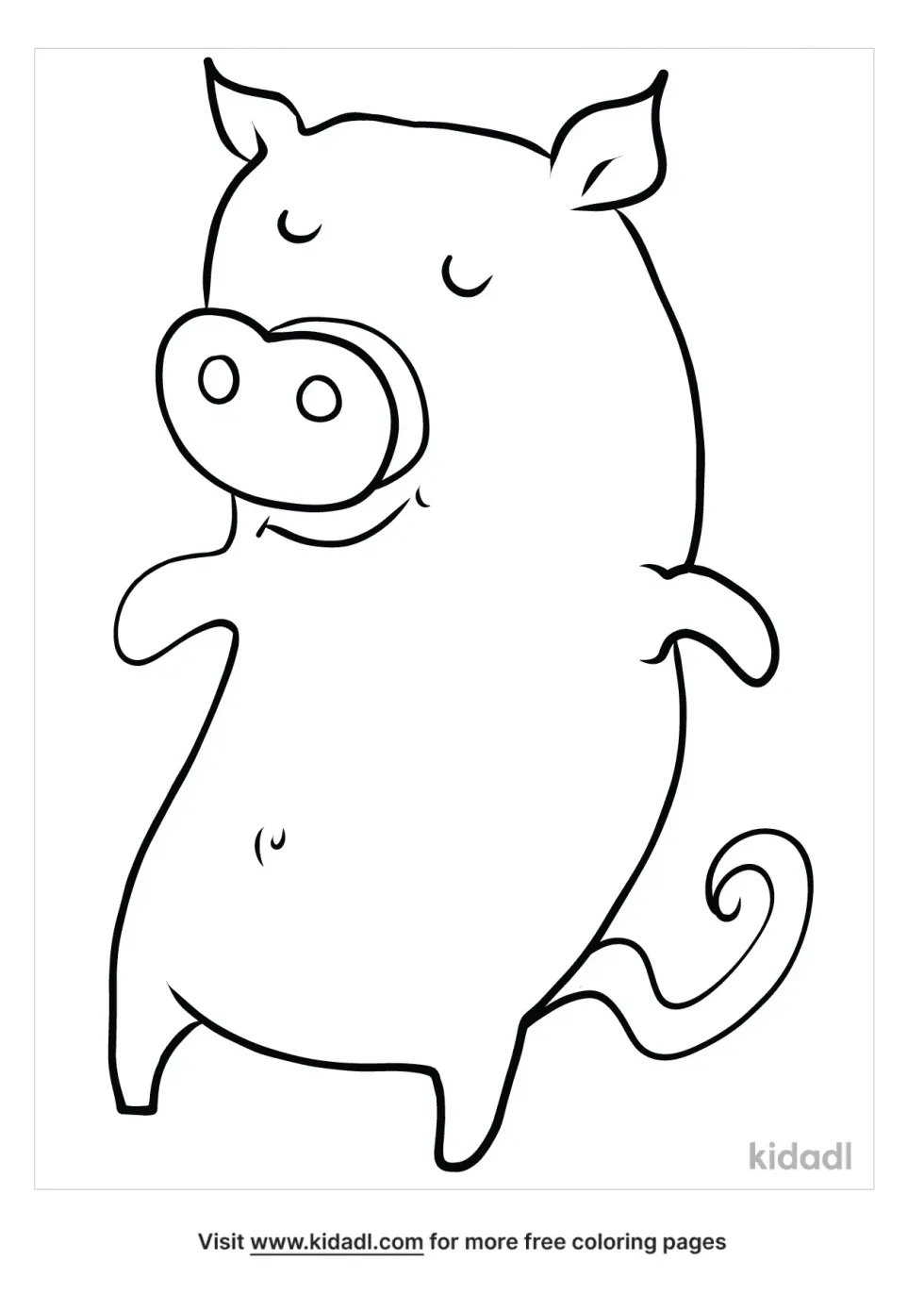 Cartoon Pig Standing