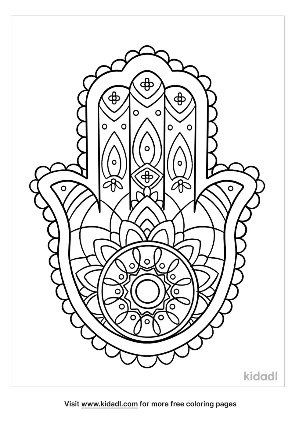 Hand Mandala Coloring Page
