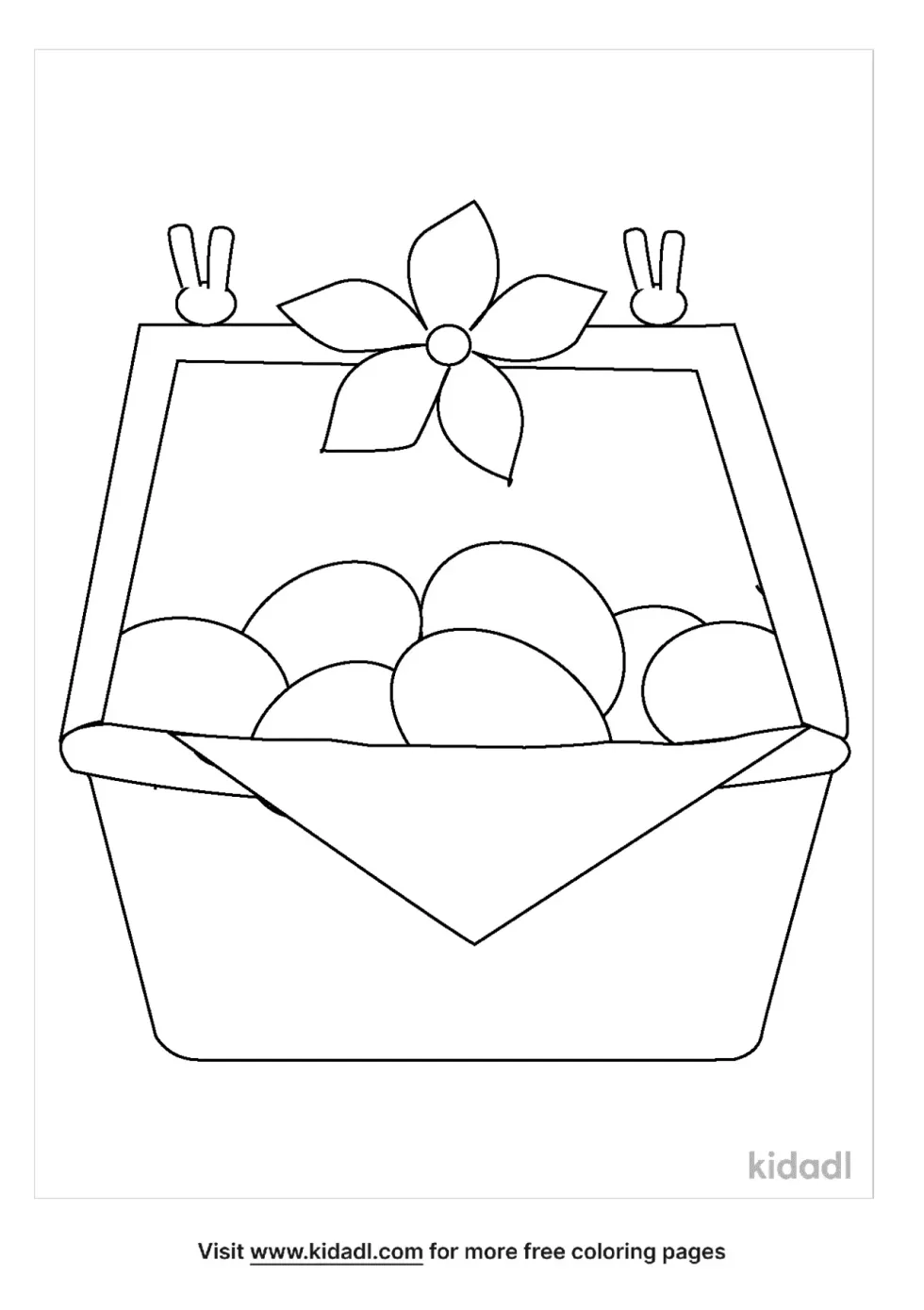 Easter Basket Outline Coloring Page