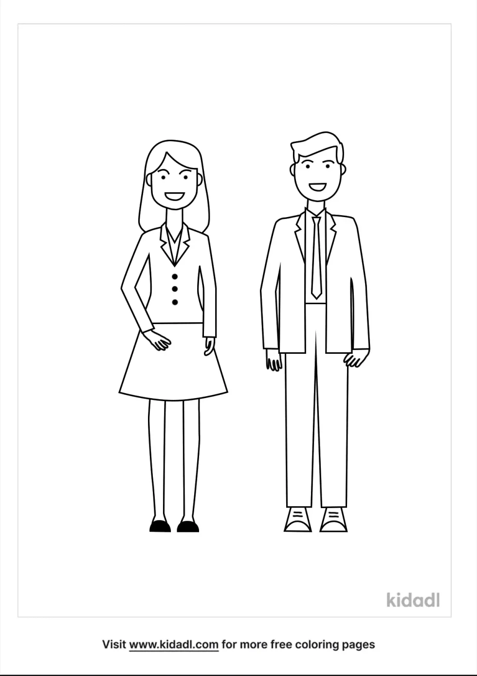 Detailed People Coloring Page