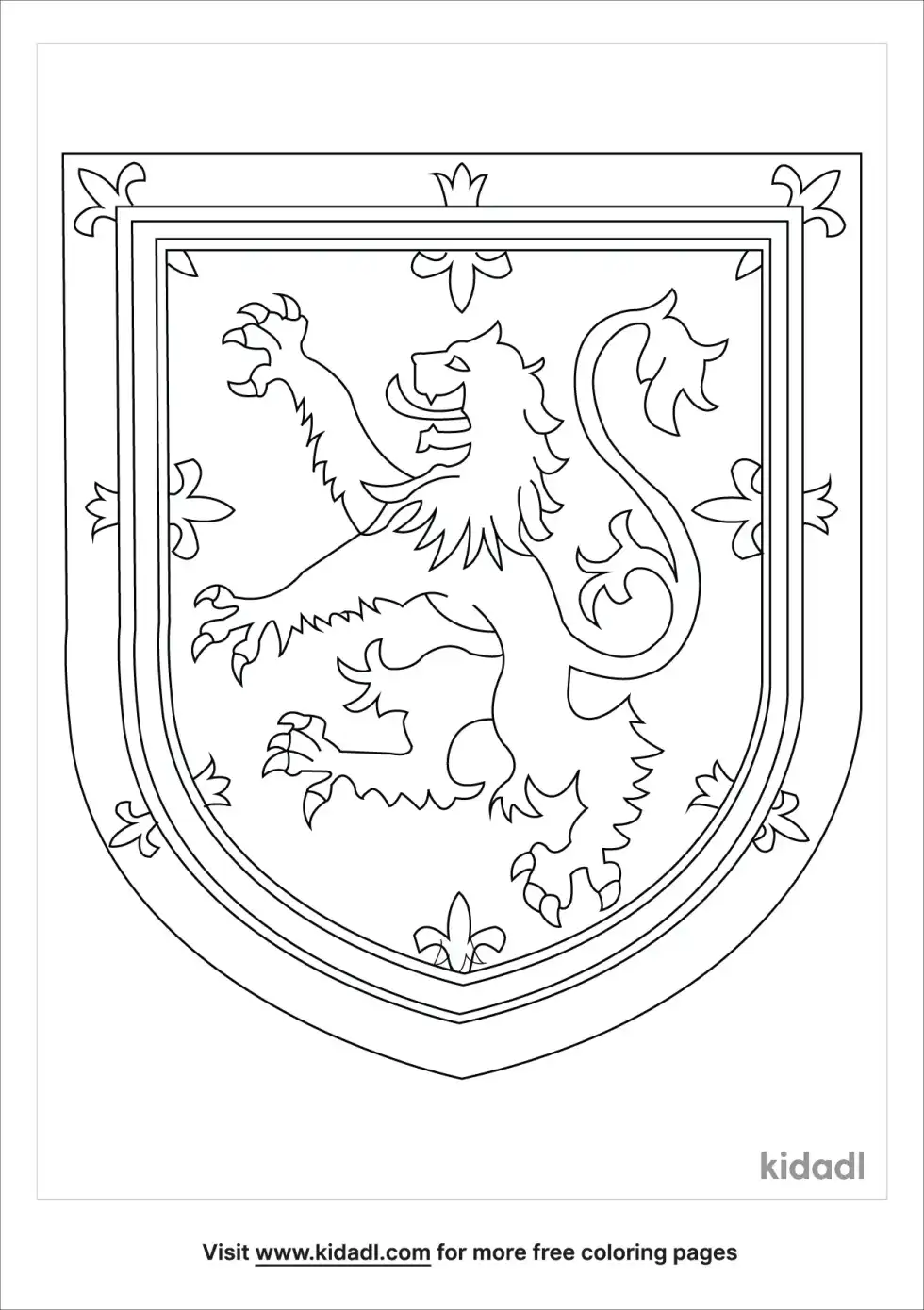 Scotland Coat Of Arms Coloring Page