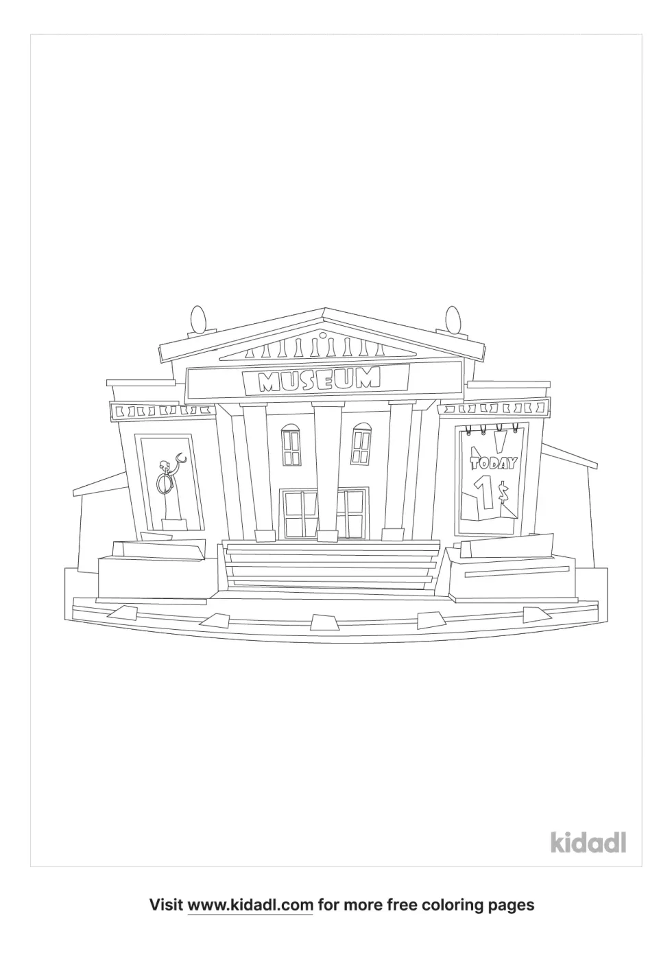 Museum Coloring Page