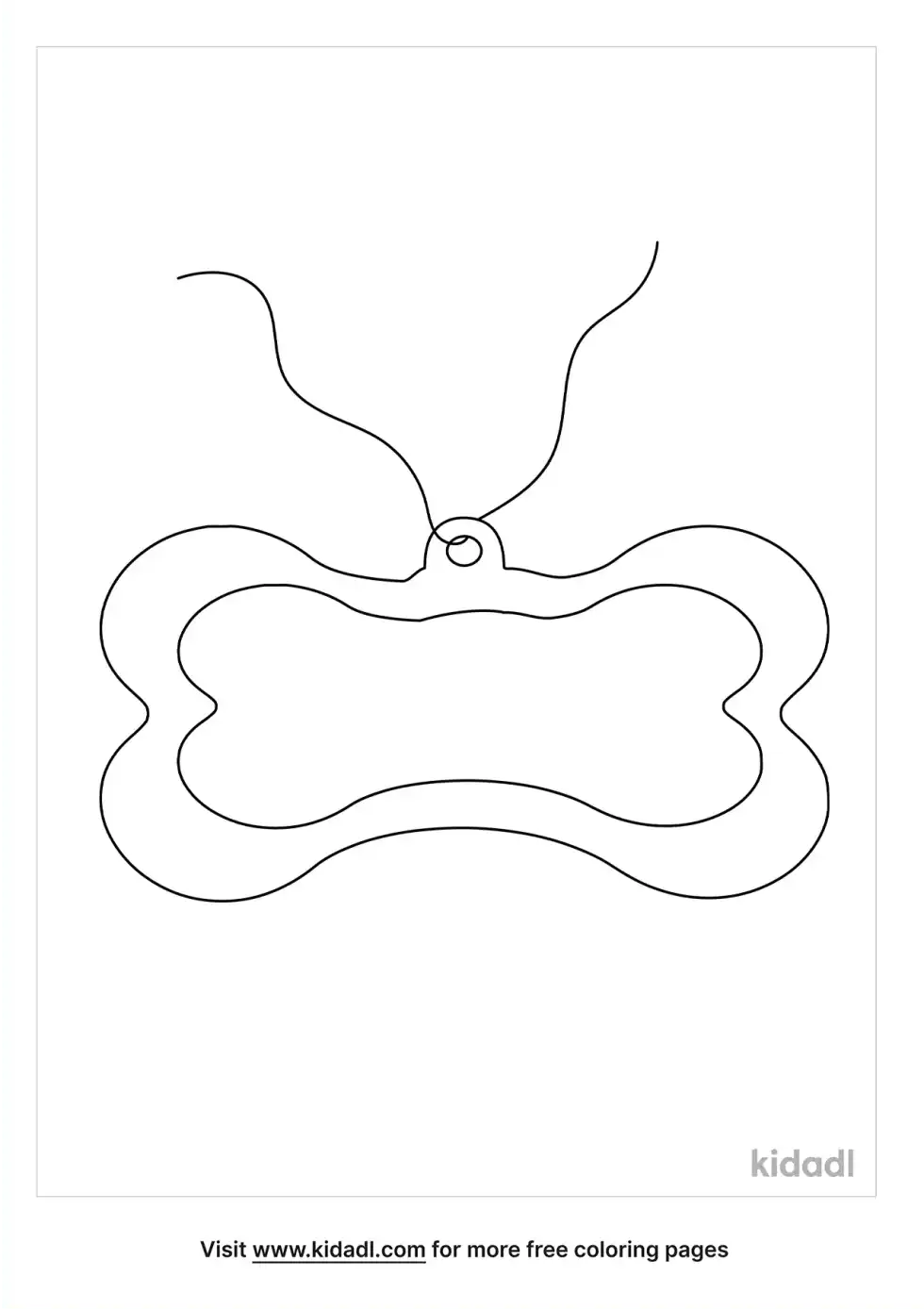 Dog Tag Coloring Page