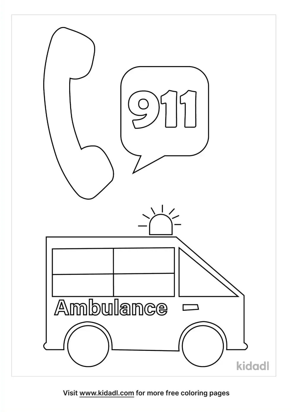 Emergency Coloring Page