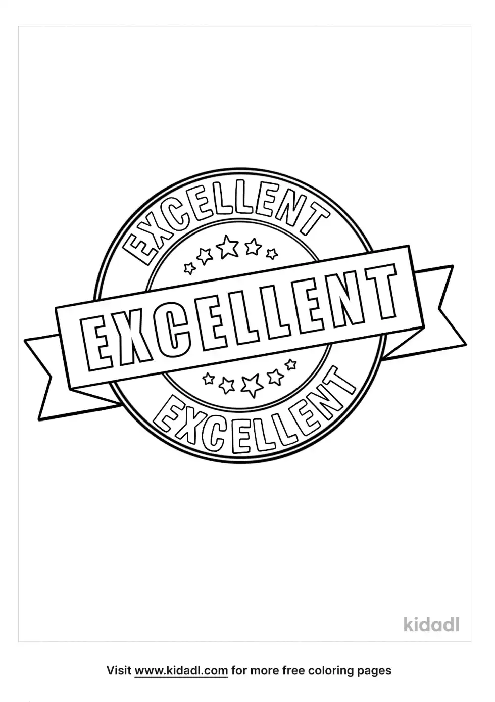 Excellent Coloring Page