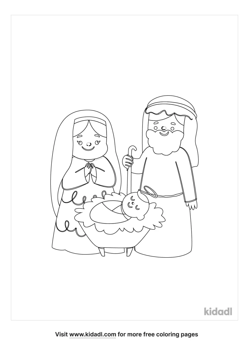Catholic Christmas Coloring Page