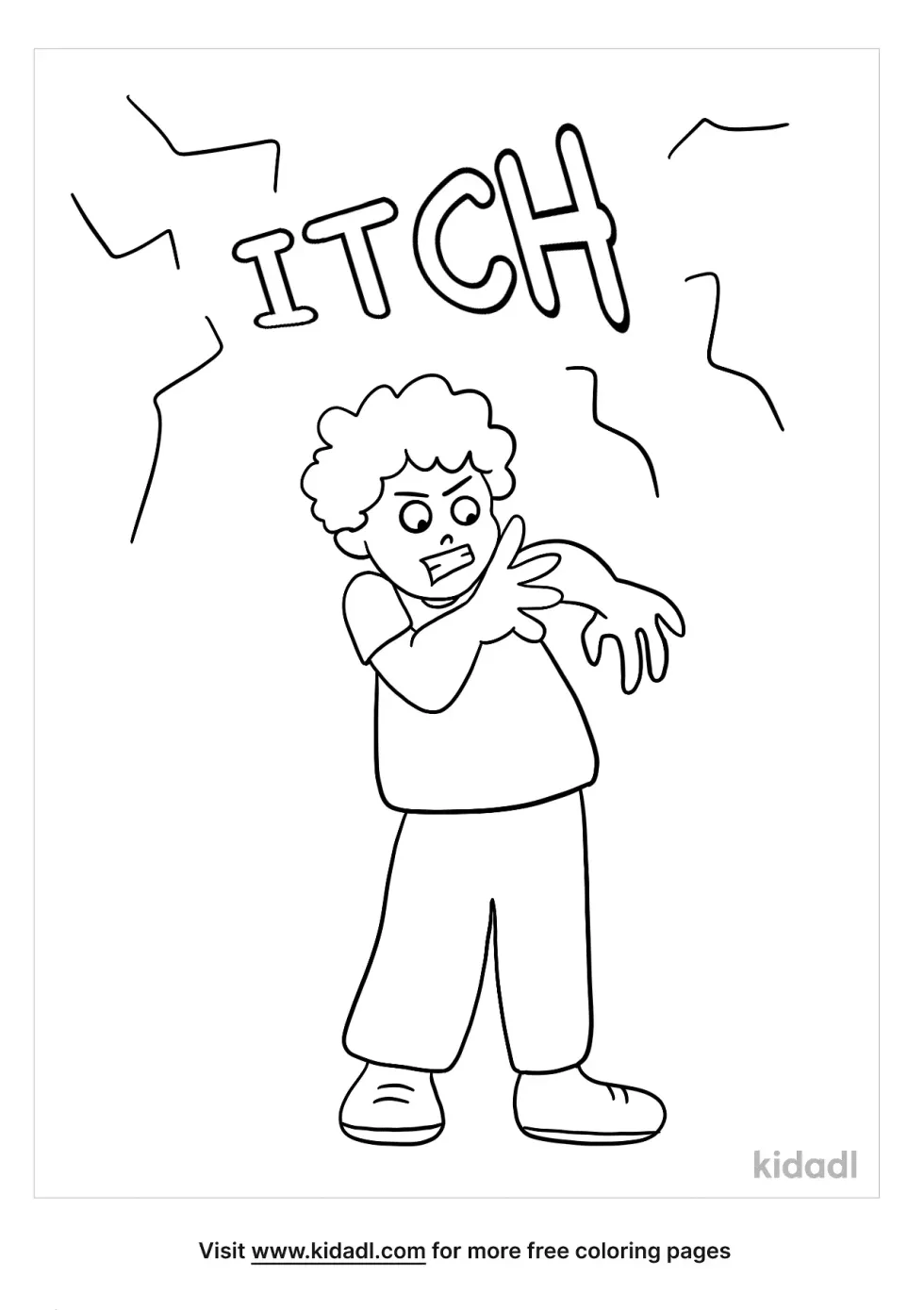 Itch Coloring Page