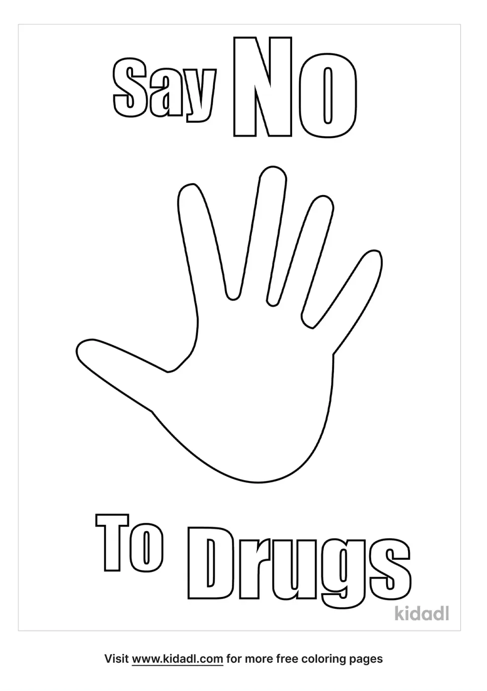 Say No To Drugs Coloring Page