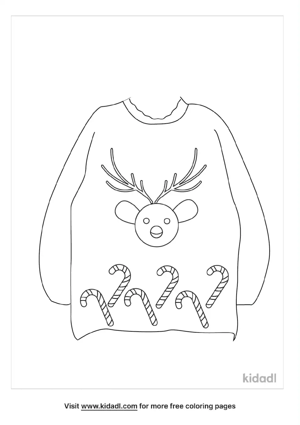 Christmas Sweater Coloring Page