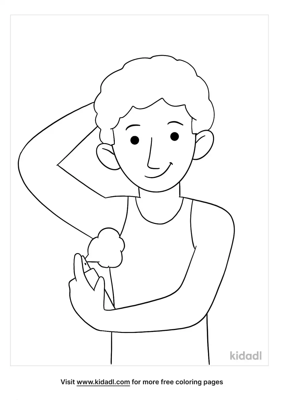 Deodorant Coloring Page