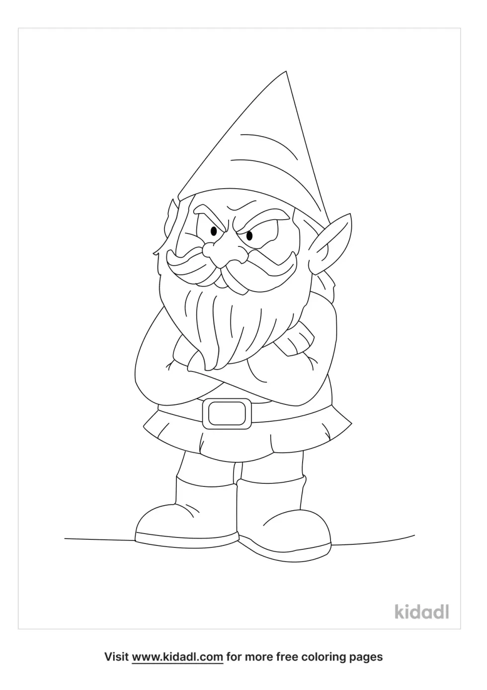 Evil Gnome Coloring Page