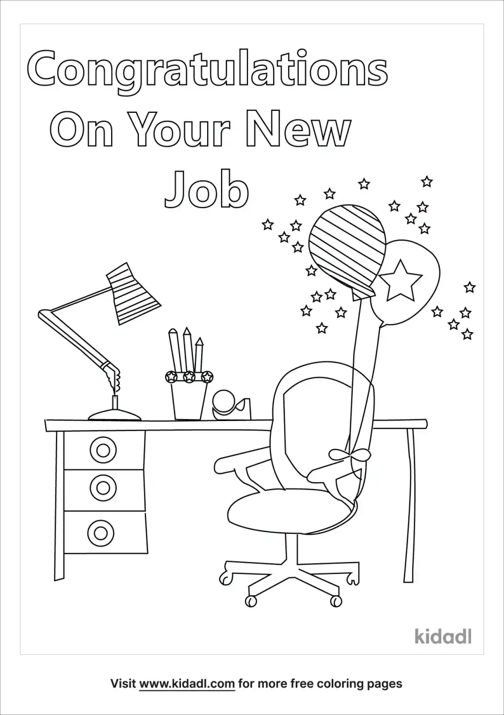 Congratulations New Job Coloring Page