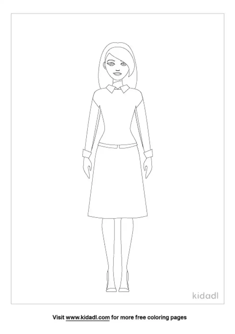 Sister Missionary Coloring Page