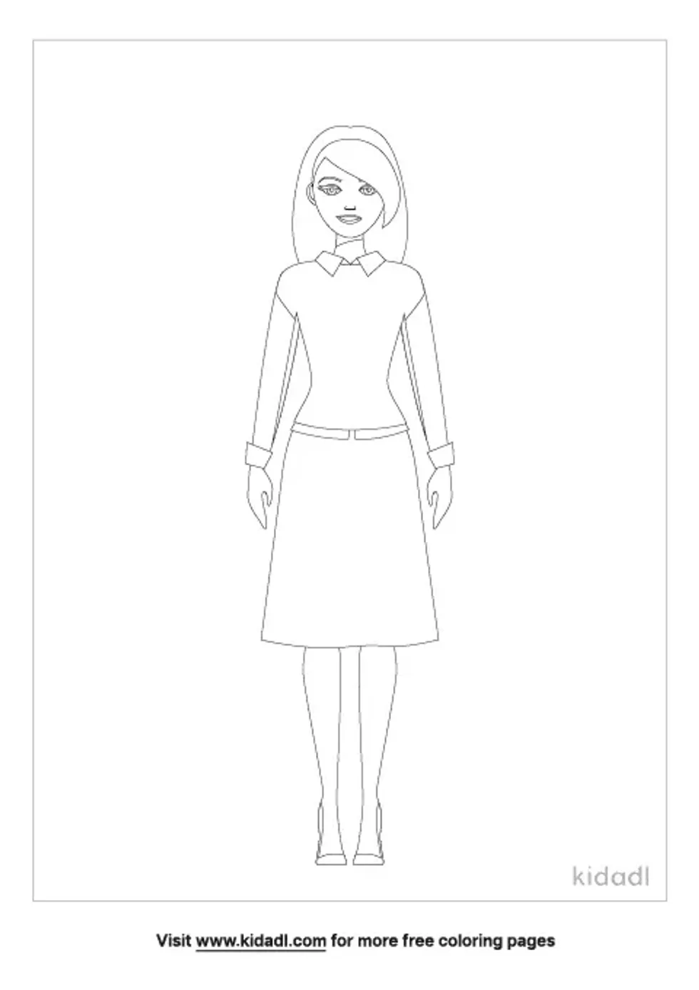 Sister Missionary Coloring Page